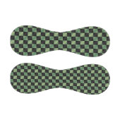 オリーブモダングリーン黒グラデーショ市松模様にン 野球ボール (パネル)