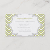 オリーブモダングリーン,グレーシボロンモノグラム 名刺 (裏面)