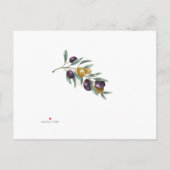 オリーブモダングリーンRSVP招待状はがき インビテーションポストカード (裏面)