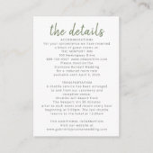 オリーブモダングリ結婚ーン詳細 エンクロージャーカード (正面)