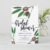 オリーブモダントスカーナブライダルシャワー招待状 招待状 (スタンド正面)