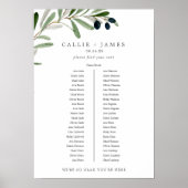 オリーブモダンバンケットテー結婚ブルの座席表 ポスター (正面)