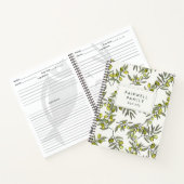 オリーブモダンパターンファミリーレシピ料理 ノートブック (内部)