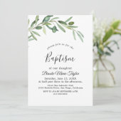 オリーブモダンブランチバプテスマ招待状 招待状 (スタンド正面)