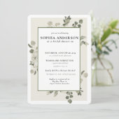 オリーブモダンブランチブライダルシャワー 招待状 (スタンド正面)