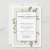 オリーブモダンブランチブライダルシャワー 招待状 (正面)