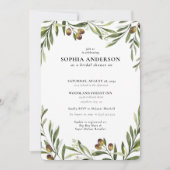 オリーブモダンブランチブライダルシャワー 招待状 (正面)