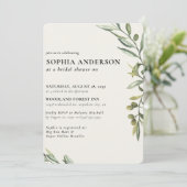 オリーブモダンブランチブライダルシャワー 招待状 (スタンド正面)