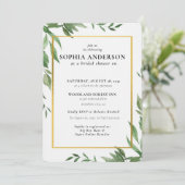 オリーブモダンブランチブライダルシャワー 招待状 (スタンド正面)