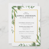 オリーブモダンブランチブライダルシャワー 招待状 (正面)