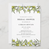 オリーブモダンブランチブライダルシャワー 招待状 (正面)