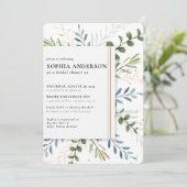 オリーブモダンブランチブライダルシャワー 招待状 (スタンド正面)