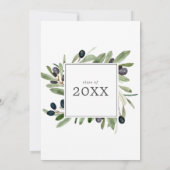 オリーブモダンブランチ卒業パーティー 招待状 (裏面)