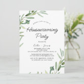 オリーブモダンブランチ引っ越し祝いパーティーパーティの招待状 招待状 (スタンド正面)