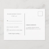 オリーブモダンブランチRSVPポストカード ポストカード (裏面)