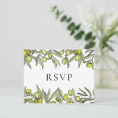 オリーブモダンブランチRSVPポストカード ポストカード (スタンド正面)