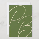 オリーブモダンブリスエレガンス結婚ズ 招待状 (裏面)