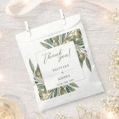 オリーブモダンブ地中海の結婚枝 フェイバーバッグ (クリップ留めされた状態)