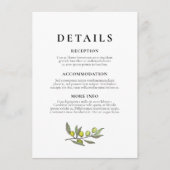 オリーブモダンブ結婚ブランチのゲスト情報 エンクロージャーカード (正面)