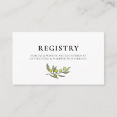 オリーブモダンブ結婚枝の登記用紙 エンクロージャーカード (正面)