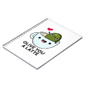 オリーブユーアラテ 笑える面白い食べ物の駄洒落 ノートブック (左側)