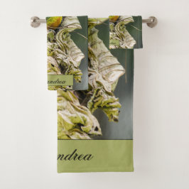 オリーブユーフォニア、ベリーズ鳥写真 バスタオルセット