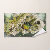 オリーブユーフォニア、ベリーズ鳥写真 バスタオルセット (ハンドタオル)