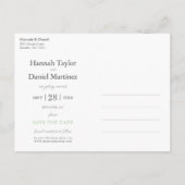 オリーブリースチャルクボード日付テンプレートの保存 ポストカード (裏面)