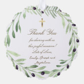 オリーブリースバプテ感謝していィスキミ オーナメントカード (裏面)