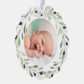 オリーブリースバプテ感謝していィスキミ オーナメントカード (左)