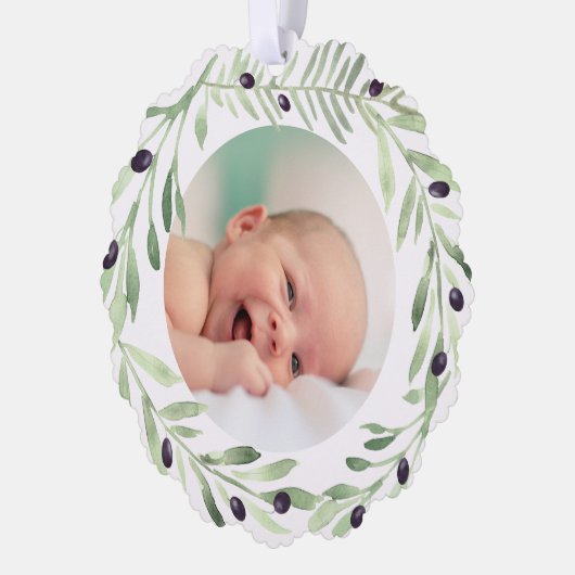 オリーブリースバプテ感謝していィスキミ オーナメントカード (左)