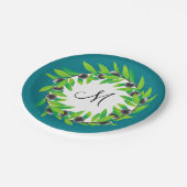 オリーブリースモノグラム ペーパープレート (アングル)