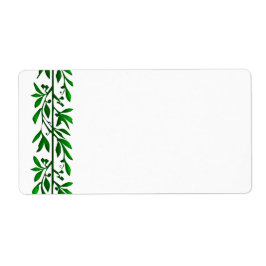 オリーブリーフつる植物アートラージラベル ラベル