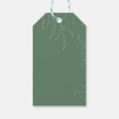 オリーブリーフエレガントブライダルシャワーギフトラベル ギフトタグ (裏面)