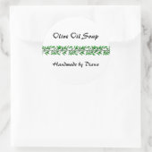 オリーブリーフカスタムの石鹸または缶詰ラベルシール ラウンドシール (バッグ)