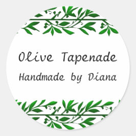 オリーブリーフカスタムレシピまたはソープラベルシール ラウンドシール
