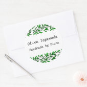 オリーブリーフカスタムレシピまたはソープラベルシール ラウンドシール (封筒)