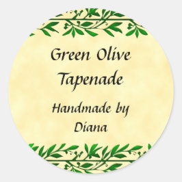 オリーブリーフカスタムレシピまたはソープラベルシール ラウンドシール