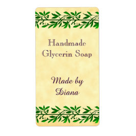 オリーブリーフガーランドカスタムクラフトラベル ラベル