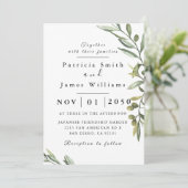 オリーブリーフ結婚式招待状 招待状 (スタンド正面)