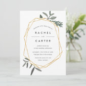 オリーブリーフ結婚式招待状 招待状 (スタンド正面)
