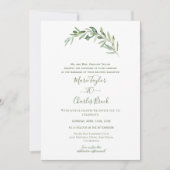 オリーブリーフ結婚式招待状 招待状 (正面)