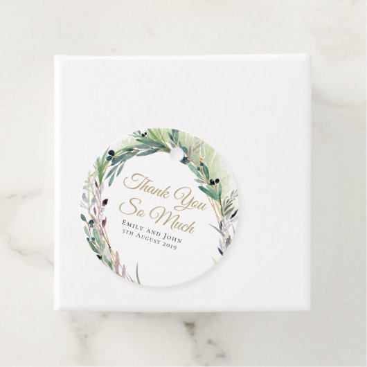 オリーブリーフ/スクリプト/名前/メッセー結婚ジ/サンキューs フェイバータグ (インサイチュ)