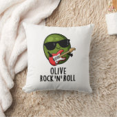 オリーブロックアンドロールおもしろいロッカーオリーブパン クッション (ブランケット)