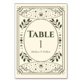 オリーブヴィンテージタロット結婚ゴシックのテーブルカード テーブルナンバー (裏面)