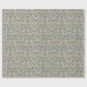 オリーブヴィンテージビクトリアンダマスクシームレスパターン ラッピングペーパー (フラット)