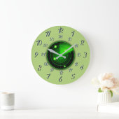 オリーブ付き/グレーレーダーミリタータイムラージクロック ラージ壁時計 (ホーム)