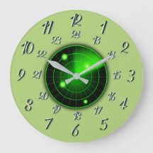 オリーブ付き/グレーレーダーミリタータイムラージクロック