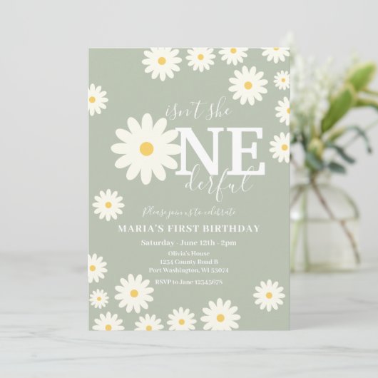 オリーブ仙人は彼女オンダーフルデイジー誕生日 招待状 (スタンド正面)