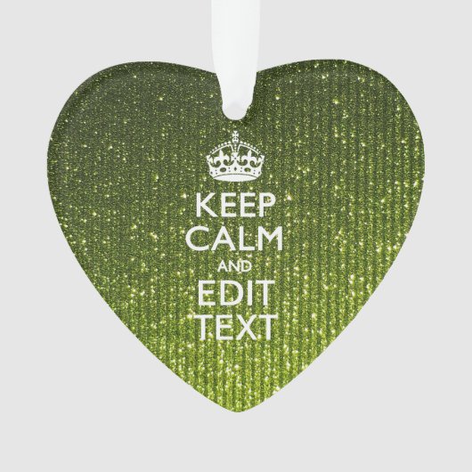 オリーブ保グ・グリーンCalm Your Text オーナメント (正面)